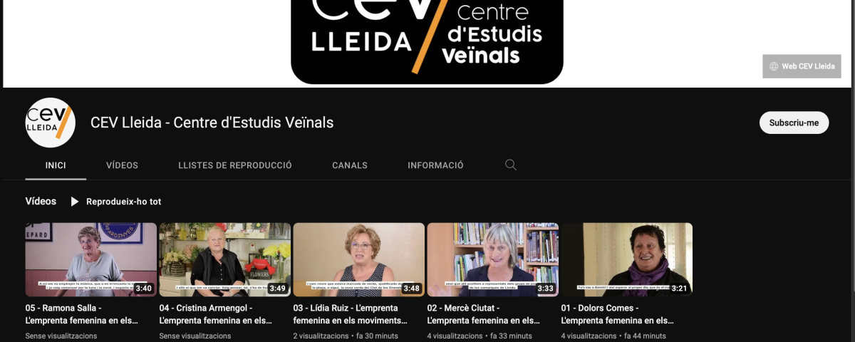 Canal YouTube CEV Lleida